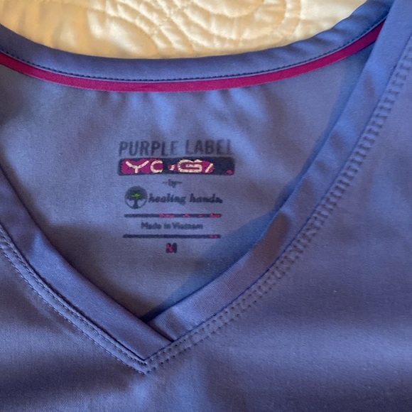 Healing Hands Purple Label scrub top, ceil blue, MEDIUM - Picture 2 of 6